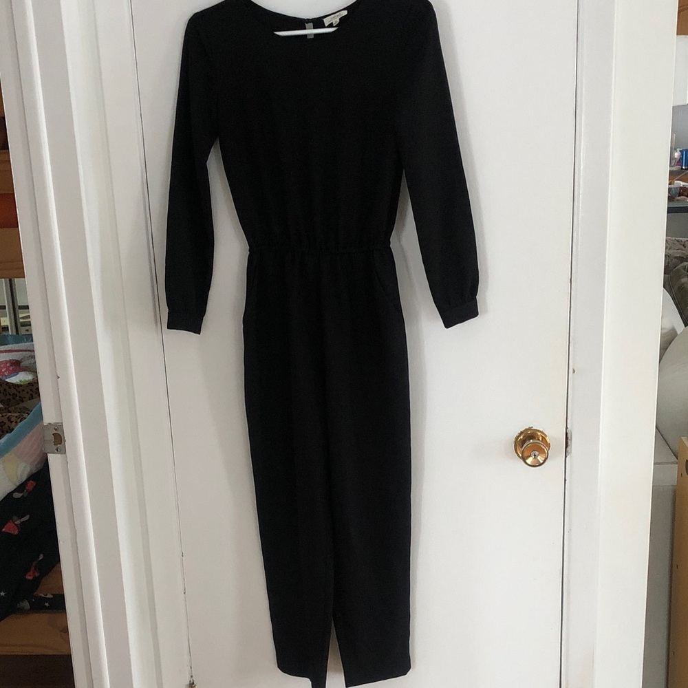 Wilfred Classic Black Long Sleeve jumpsuit with pockets